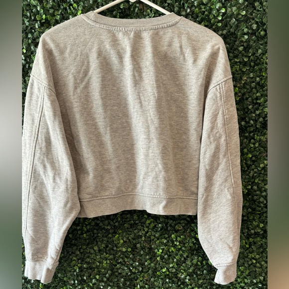 ZARA CROPPED CREW NECK SWEATSHIRT - Picture 4 of 8